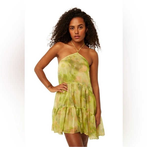 Misa Los Angeles Sastra Tiered Halter Mini Dress - Picture 4 of 7
